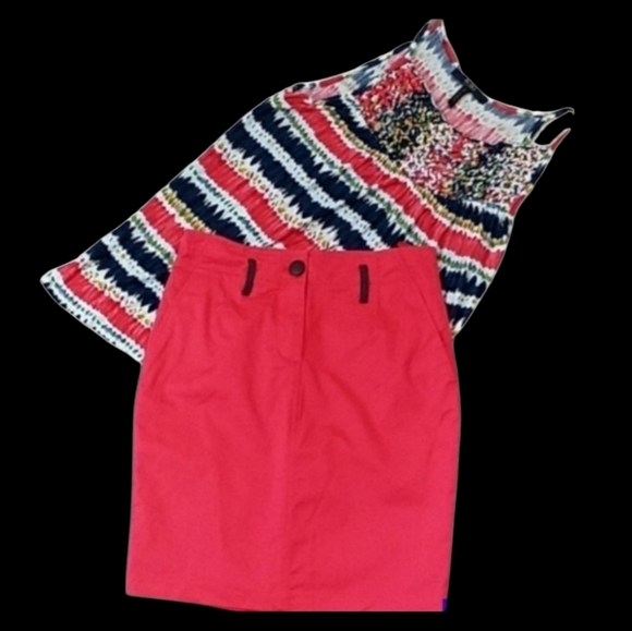 BCBG Paris~Size ~Hibiscus Pensil Woven Skirt NWT. - Picture 7 of 11